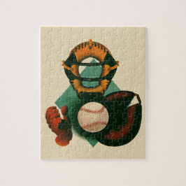 Vintager Baseballspieler, Mitt Puzzle