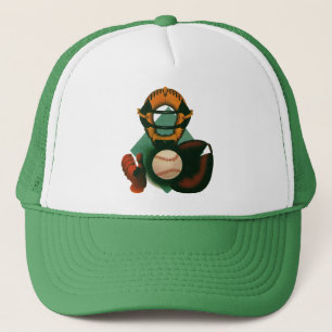 Vintager Baseballspieler, Mitt Truckerkappe