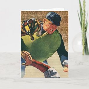 Vintager Baseballspieler, Umpire Karte