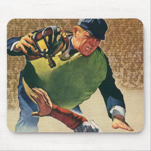 Vintager Baseballspieler, Umpire Mousepad