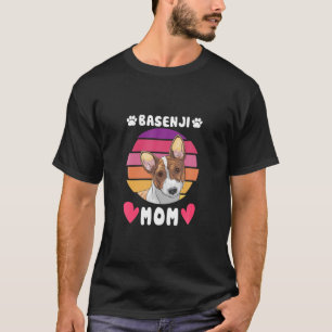Vintager Basenji Dog Mama Muttertag T-Shirt