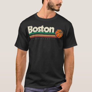 Vintager Basketball Boston City B-Ball Retro Strip T-Shirt
