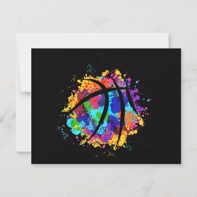 Vintager Basketball Grafikdesign Cool Basketball Feiertagskarte (Vorderseite)