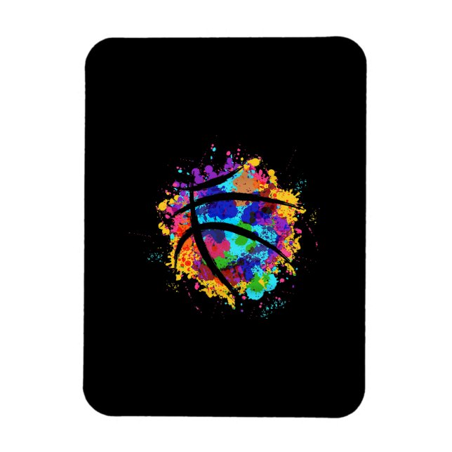Vintager Basketball Grafikdesign Cool Basketball Magnet (Vertikal)