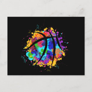 Vintager Basketball Grafikdesign Cool Basketball Postkarte