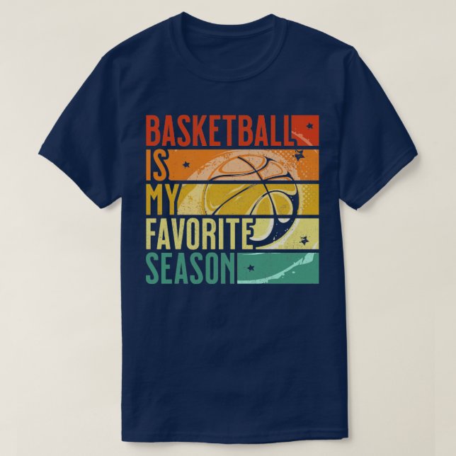 Vintager Basketball ist meine Lieblingssaison T-Shirt (Design vorne)