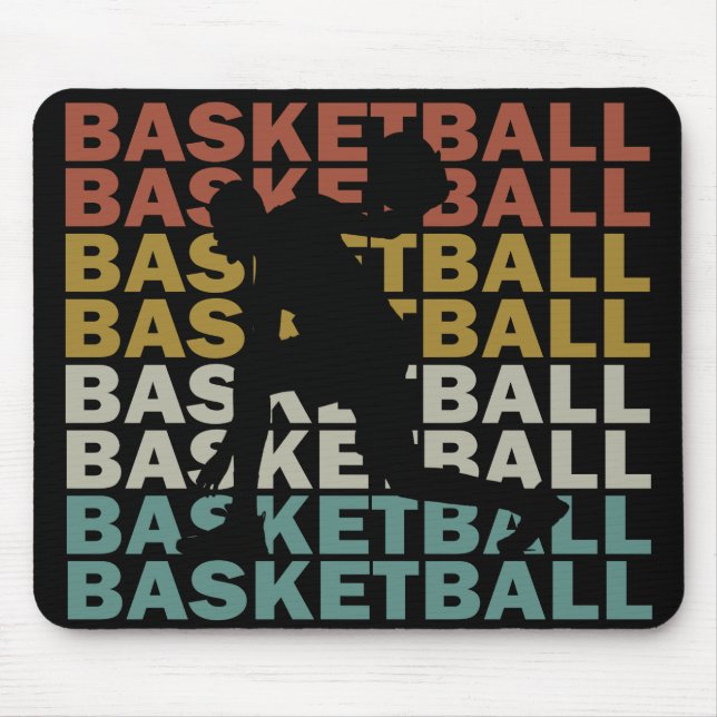 Vintager Basketball-Spieler Mousepad (Vorne)