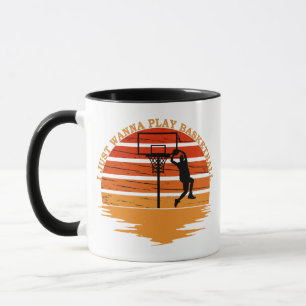 Vintager Basketballspieler Tasse