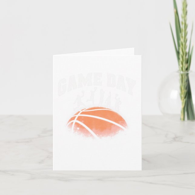 Vintager Basketballspieltag Karte (Vorderseite)