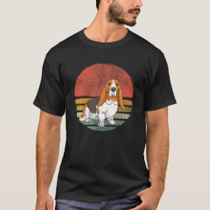 Vintager Basset Hund Retro Basset Hound Lover T-Shirt