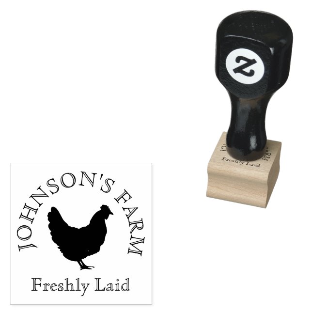 VINTAGER Bauer frei Reichweite Bio EGGS Gummistempel (Stempel)