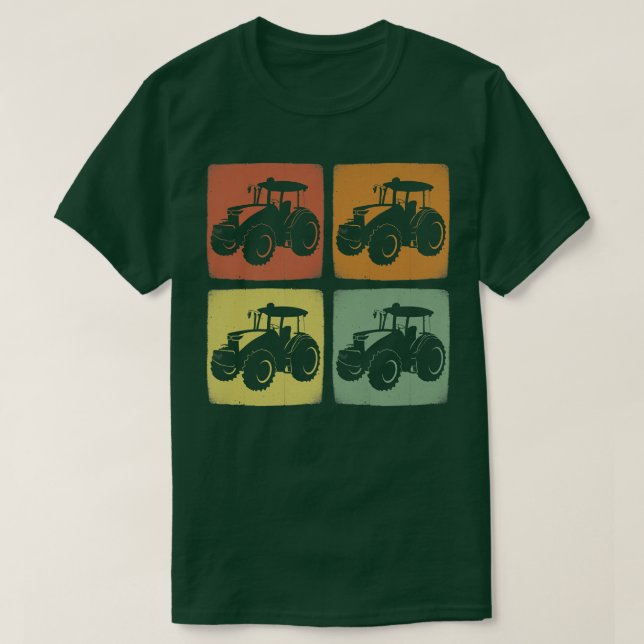Vintager Bauer für den landwirtschaftlichen Zugtra T-Shirt (Design vorne)
