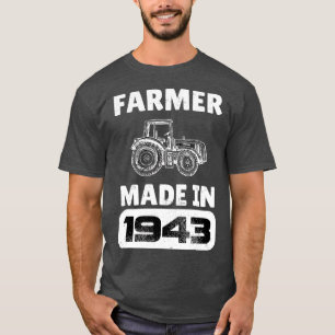 Vintager Bauer Geboren 1943 80 Jahre alte Väter D T-Shirt