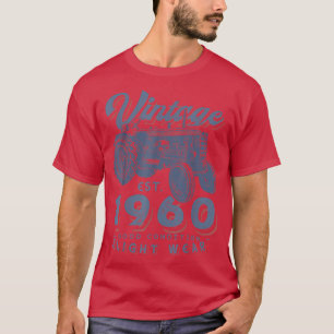 Vintager Bauer Traktor gegründet 1960 62. Geburtst T-Shirt