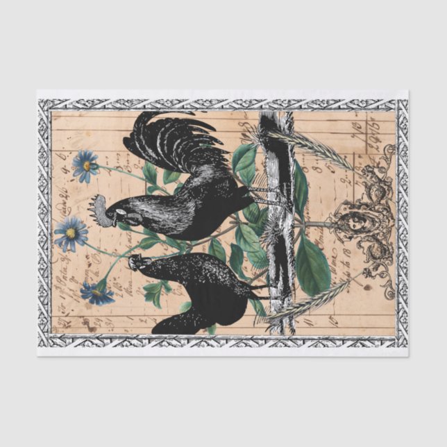 Vintager Bauernhof Seidenpapier (Vorderseite)