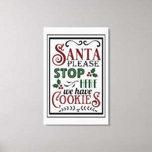 Vintager Bauernhof Weihnachten Leinwand rot grün