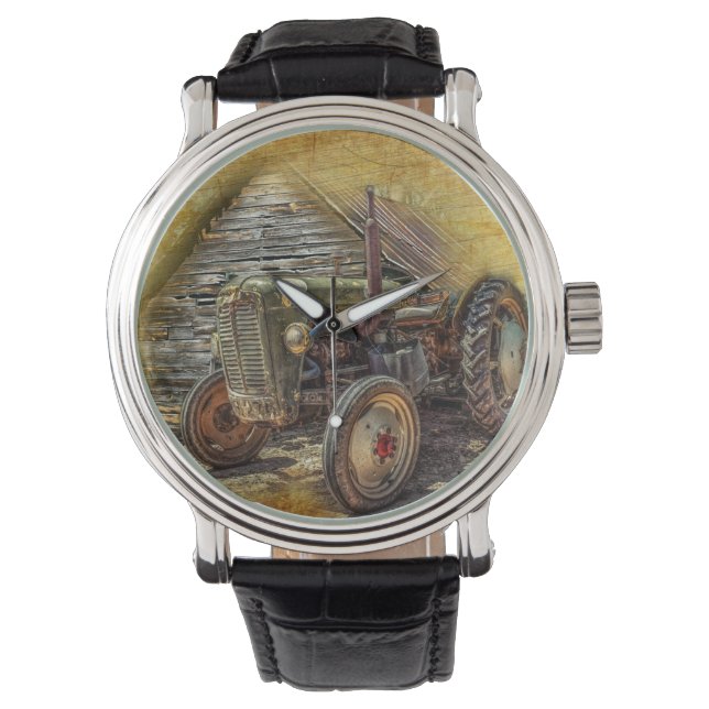 Vintager Bauerntraktor Armbanduhr (Vorderseite)