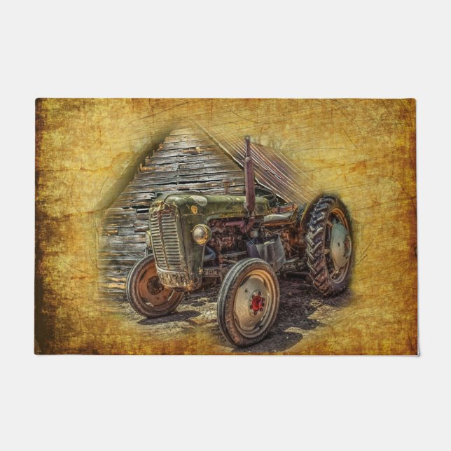 Vintager Bauerntraktor Fußmatte (Vorderseite)