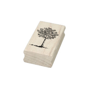 Vintager Baum Gummistempel