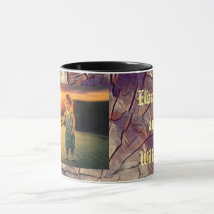 Vintager Baumstamm aus Holz, individuell anpassbar Tasse