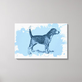 Vintager Beagle Leinwanddruck