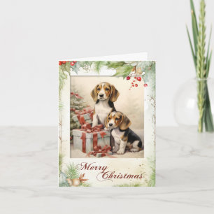 Vintager Beagle Weihnachten