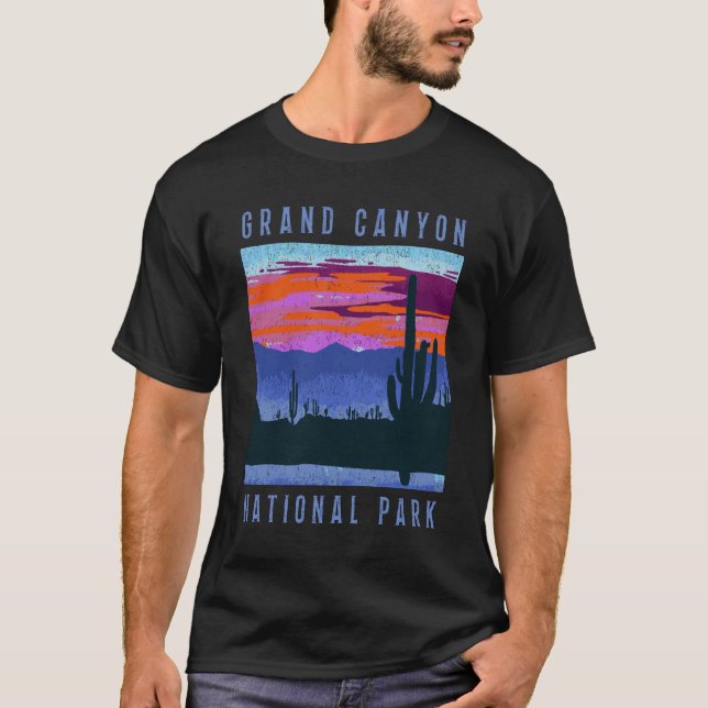 Vintager beklagter Grand Canyon Nationalpark Adul T-Shirt (Vorderseite)