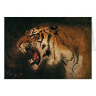 Vintager Bengalischer Tiger Big Cat Roaring, Wildt