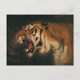 Vintager Bengalischer Tiger Big Cat Roaring, Wildt Postkarte