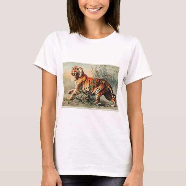Vintager Bengalischer Tiger T-Shirt (Vorderseite)