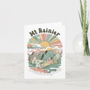 Vintager Berg Rainier Washington Mountains Wanderu Karte
