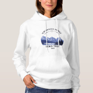Vintager Berg Sonnenuntergang Außensee Retreat bla Hoodie
