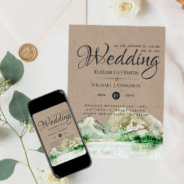 Vintager Bergsee Rustikale Hochzeit