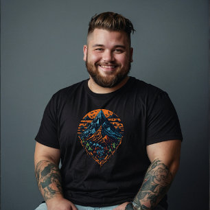 Vintager Bergsee - Wilderness-Camping T-Shirt