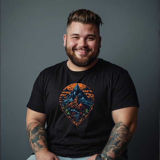 Vintager Bergsee - Wilderness-Camping T-Shirt (Comfortable for everyone)