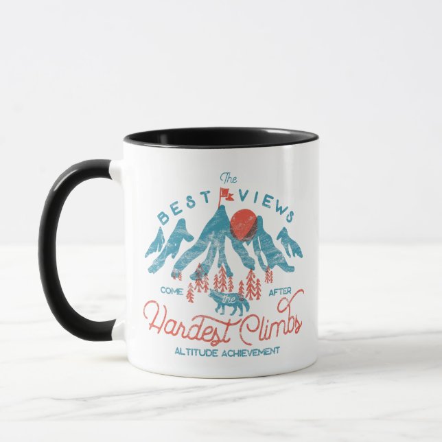 Vintager BergWolf Klettern Wandern im Freien Tasse (Links)