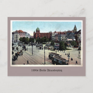 Vintager Berliner Alexanderplatz-Brauch aus den 18 Postkarte