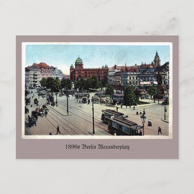 Vintager Berliner Alexanderplatz-Brauch aus den 18 Postkarte (Vorderseite)