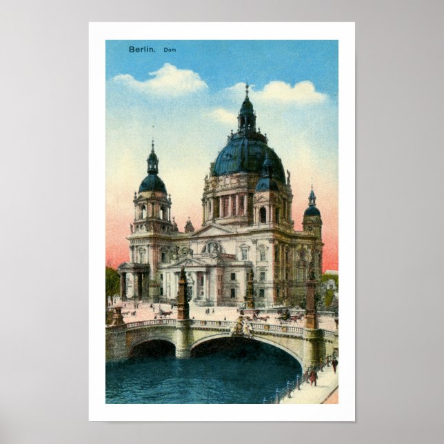 Vintager Berliner Dom Poster (Vorne)