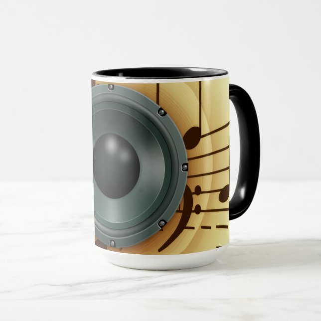 Vintager Beruflicher DJs-Lautsprecher Tasse (VorderseiteRechts)