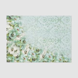 Vintager beschädigter Damast Hintergrund Grün Seidenpapier