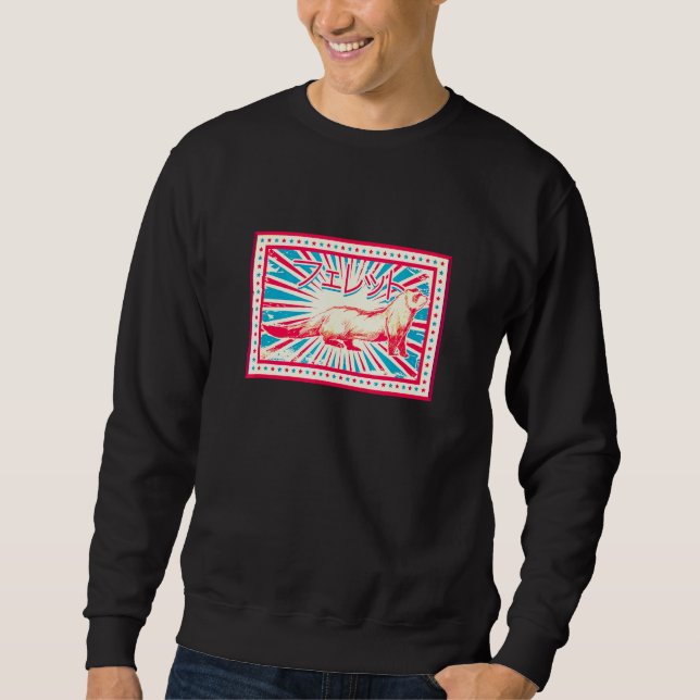 Vintager Besitzer des Frettchens Sweatshirt (Vorderseite)
