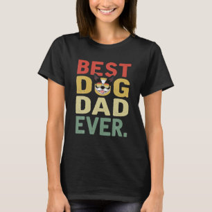 Vintager Best Dog Vater je Geschenk Boston Terrier T-Shirt