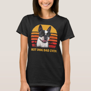 Vintager bester Boston Terrier Dog Vater je Welpen T-Shirt