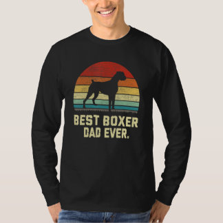 Vintager bester Boxer Vater je Hund T-Shirt