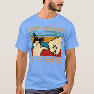 Vintager bester Cat Mum je Hi 5 Fist Bump, Cat Lov T-Shirt