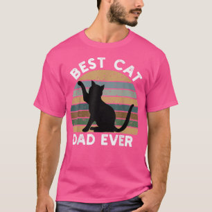 Vintager bester Cat Vater je Black Cat Lover Va T-Shirt
