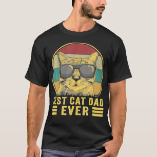 Vintager bester Cat Vater je Bump Fit T-Shirt