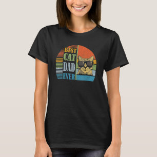 Vintager bester Cat Vater je Bump T-Shirt