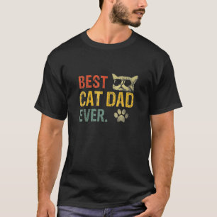 Vintager bester Cat Vater je Cat Daddy Geschenk T-Shirt